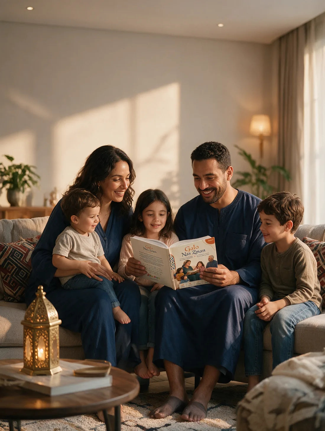 Une famille lit Galo Nas Zman